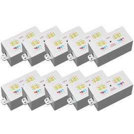 rhinocables RJ45 Cat 6 Gigabit Inline Punchdown Krone Coupler Joiner for Ethernet Cables (10, White)
