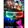 Guayma LED Light Up Glasses with Balaclava Face Mask-Cyberpunk Futuristic