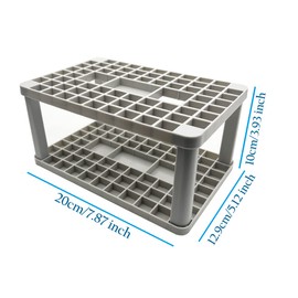 2 Packs 72 Holes Paint Brush Holder&Pencil Organizer&Holding Rack for Pens Paint Brushes Eyeliner&Eyebrow Pencils (Gray)