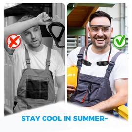 Portable Neck Fan Rechargeable Personal Hand-Free Fan Mini USB Wearable Neckband Sport Fan, 3 Speed Adjustable, 360 Degrees Free Rotation Perfect for Working, Traveling, Office, Reading (Black)