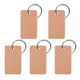 5Pack Study Cards Revision Cards Record Card Blank Flash Cards With Binder Ring Memo Pads Mini Pocket Notepad Scratch Note Pads 500 Sheets Kraft Paper