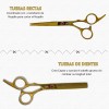 Tijeras Doradas De Barberia Y Kit 8 Pzas Cortar Cabello