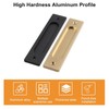 MOROBOR Rectangular Recessed Sliding Door Pulls, 4pcs Matte Black Flush