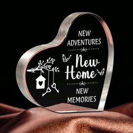 CheriGift House Warming Gifts New Home, New Home Gifts for Couple Friend Family, New House Gift Ideas, First Home Gift, Moving House Gift, Engraved Acrylic Plaque Keepsake Home Decor Gifts