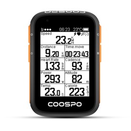 COOSPO Bike Computer Wireless GPS,Cycling Computer Bike Speedometer Auto Backlight,Bluetooth4.0 ANT Cycling GPS Unit,Bicycle Computer BC200 Waterproof,Compatible with CooSporide APP