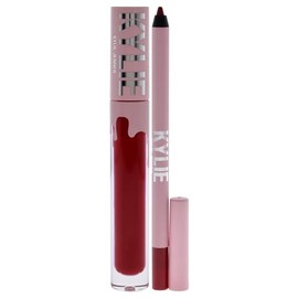 Kylie Cosmetics Kit de labios mate, 402 Mary Jo K para mujer, 2 lápices labiales líquidos mate de 0.10 onzas, delineador de labios de 0.03 onzas