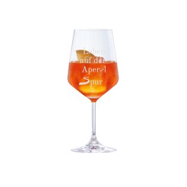 Spiegelau & Nachtmann Style Aperol Glass 630 ml with Engraving Leben auf der Aperolspur - APEROL SPRITZ Lover - Made in Germany - Gift Idea (Aperol, Aperol Sprur)