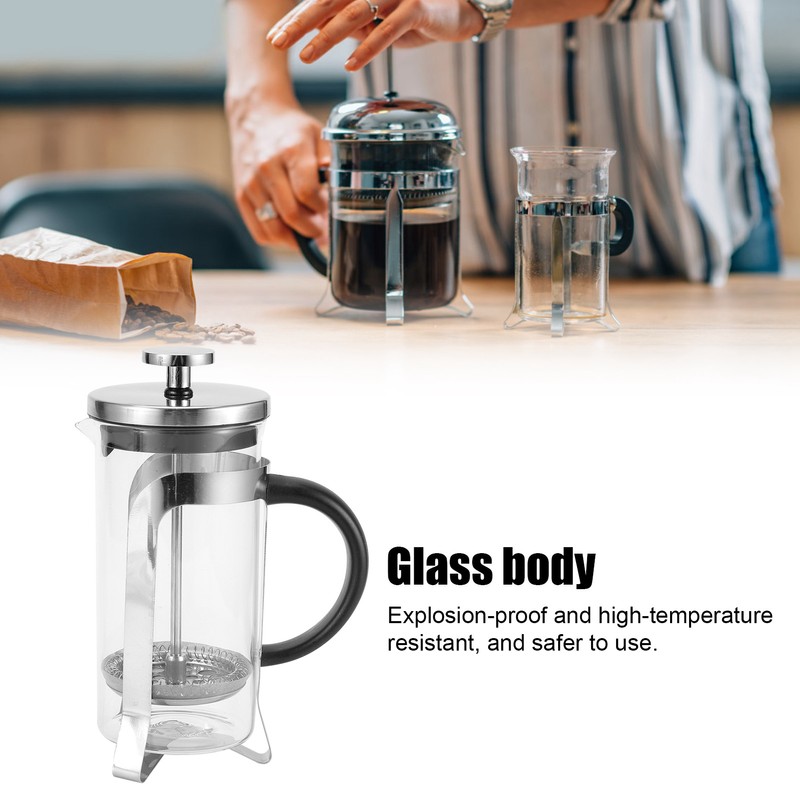 High Temperature Resistant Coffee Pot Filter Press Pot Glass Tea