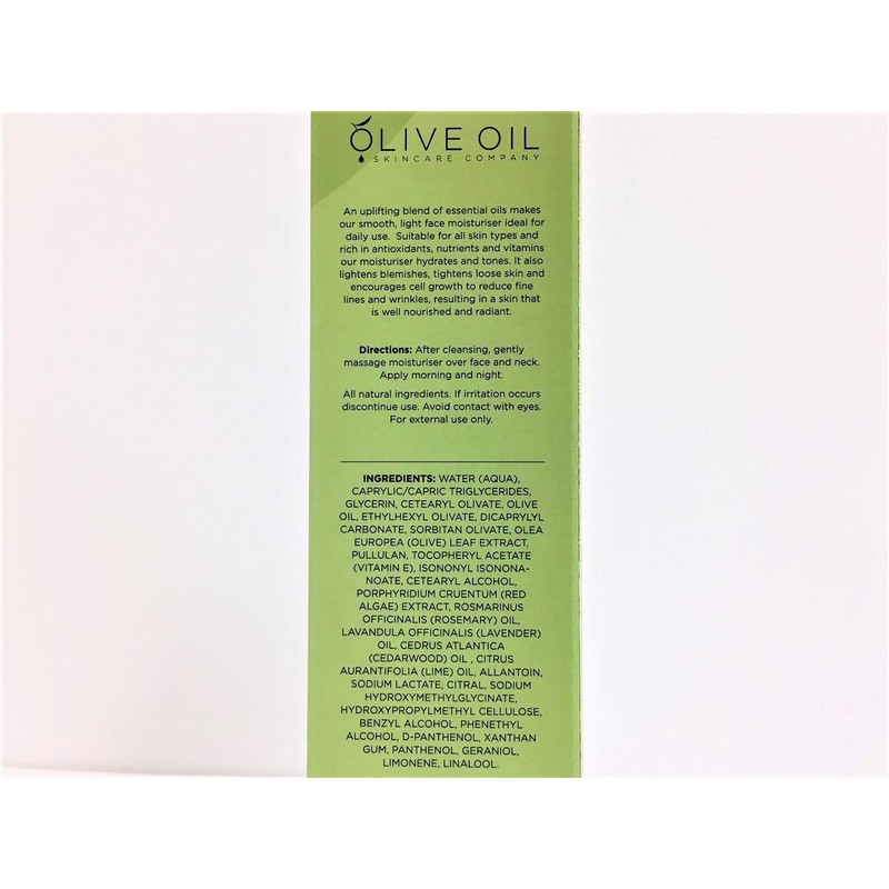 Olive Oil Face Moisturiser - Serenity (125ml)