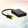 Gatuida 3pcs Digital Optical Audio Splitter Black Optic Converter for