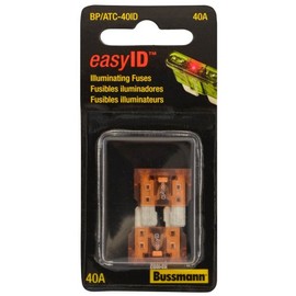 Bussmann BP/ATC-40ID easyID Illuminating Blade Fuse, (Pack of 2), Orange