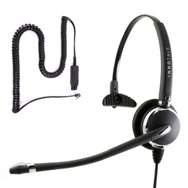 INNOTALK Avaya Phone Headset Compatible with Avaya IP 9640, 9640G, 9641, 9641G, 9650, 9650C, 9650G, 9670 - Luxury Noise Cancel Mic Monaural Phone Headset for Call Center