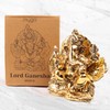 Myga Lord Ganesha Statue - Handmade Gold Decorative Elephant God