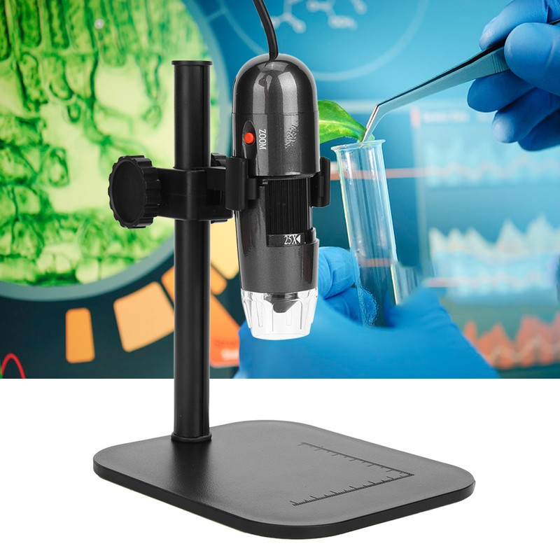 S04 8LED White Light 25X 600X USB Digital Microscope Instrument
