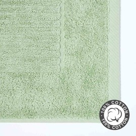 Homescapes Frottee Badvorleger Imperial 50 x 80 cm lindgrün, Duschvorleger aus 100% Baumwolle in Hotel Qualität
