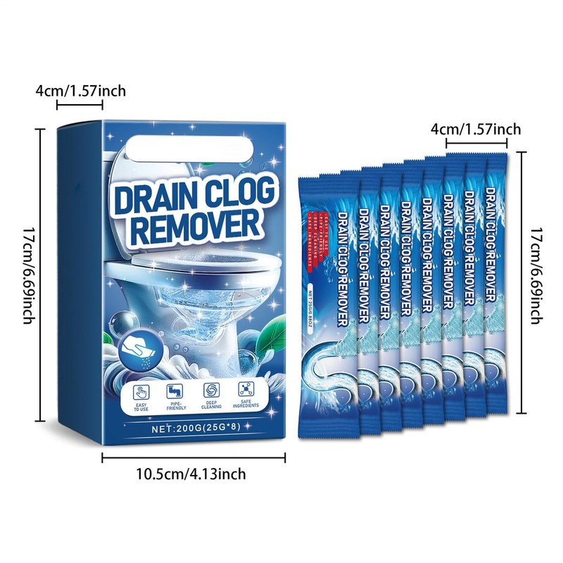 Pipeline Dredging Agent,Powerful Pipeline Unclogging Powder | Fast Acting Clog