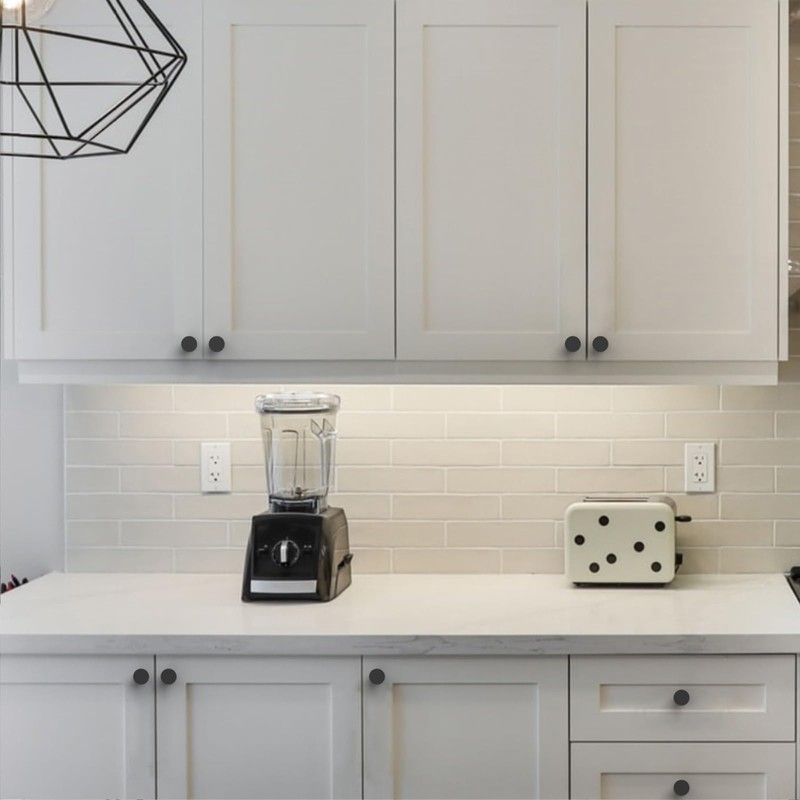 Amerdeco 10 Pack Matte Black Kitchen Cabinet Knobs - Dresser