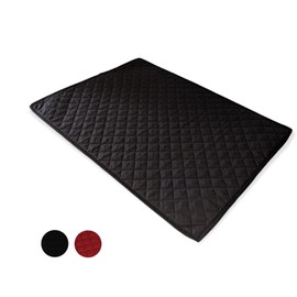 ANGECA Glass Top Stove Cover, Cooktop Cover & Protector, Ceramic - Quilted Fabric 100% Cotton Facing Protects Electric Washer and Dryer (Black)