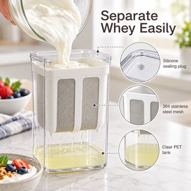 Greek Yogurt Maker Strainer for Homemade Yogurt – Stainless Steel Filter Tool for Whey Separation & Kitchen Preparation