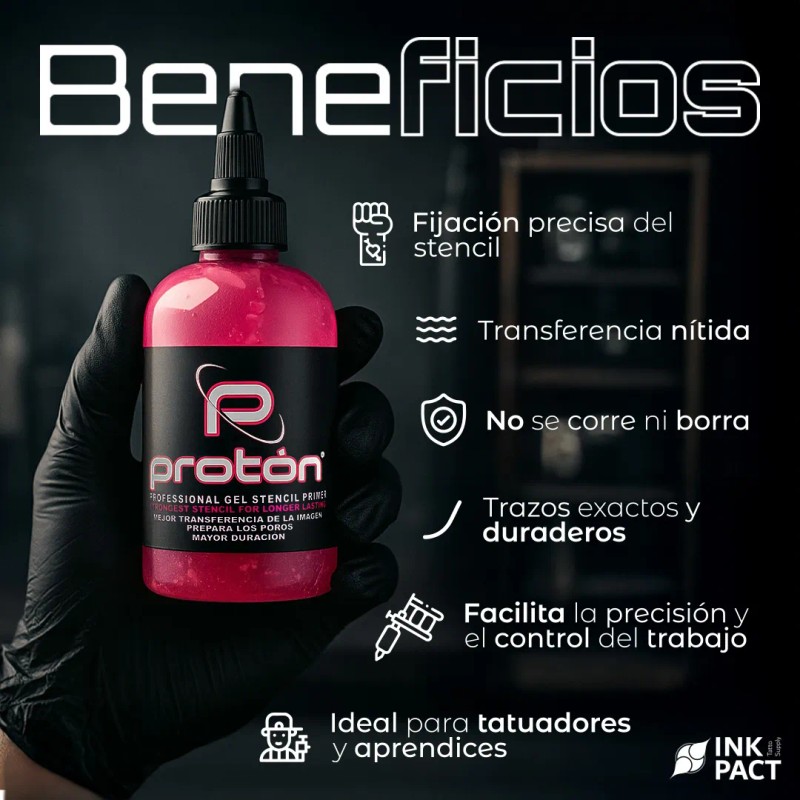 Stencil Para Tatuaje Profesional Protón Gel Transfer 8oz