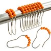Shower Curtain Hooks Rings Stainless Steel Shower Hooks Orange Acrylic