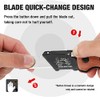 WORKPRO Folding Utility Knife with Stainless Steel Head, Quick-change Blade