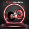 Pyle Car Vehicle Subwoofer Audio Speaker - 10 Inch Red