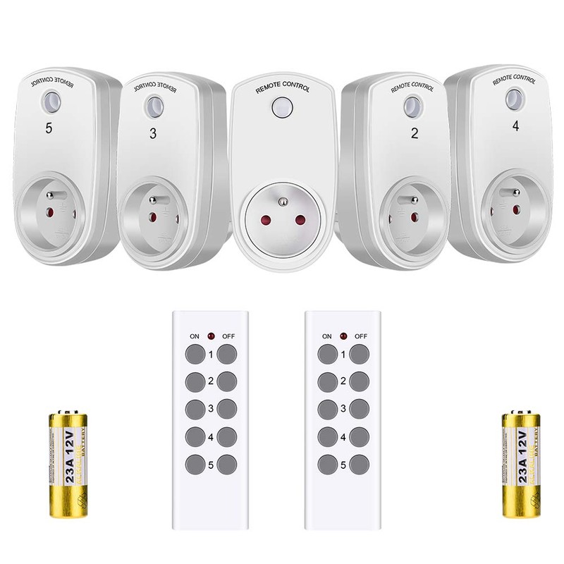 DEWIN Remote Control Sockets, Pack of 5, Smart Wireless Control,