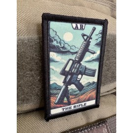 The Rifle Tarot Card Morale Patch Tactical Military Army Patch