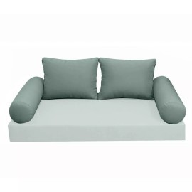 Full Knife Edge Bolster & Back Pillow Cushion Outdoor SLIP COVER ONLY S1 - AD002