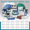 TARPAL 3x3 Feet Small Tarp Waterproof 6mil (2 Pack) White
