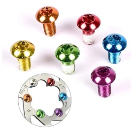 Tornillo Rotor Freno Disco Bicicleta Colores M5x10mm 12pcs.