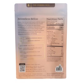 ORA Ceremonial Cacao - Boundless Belize - Organic 100% Cacao - Ethical - Regenerative - High Flavanol - Coffee Alternative - Better Energy - Heavy Metals Tested - Unsweetened - 8oz