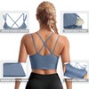 Atxnn Women's Sports Bra Adjustable Shoulder Strap Yoga Bra Push