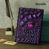 MAZERAN 3D Dragon Hardcover Embossed Journal, Antique Handmade Dragon Eye