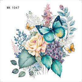 Buttefly Toilet Stickers, Peony Butterflies Bathroom Toilet Seat Lid Cover Decals Durable Waterproof Self-Adhesive Wall Sticker Toilet Lid Decals Toilet Accessories for Bathroom Decor