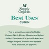 Simply Organic Ground Cumin Seed, 2.31 Ounce Glass Jar, Rich,