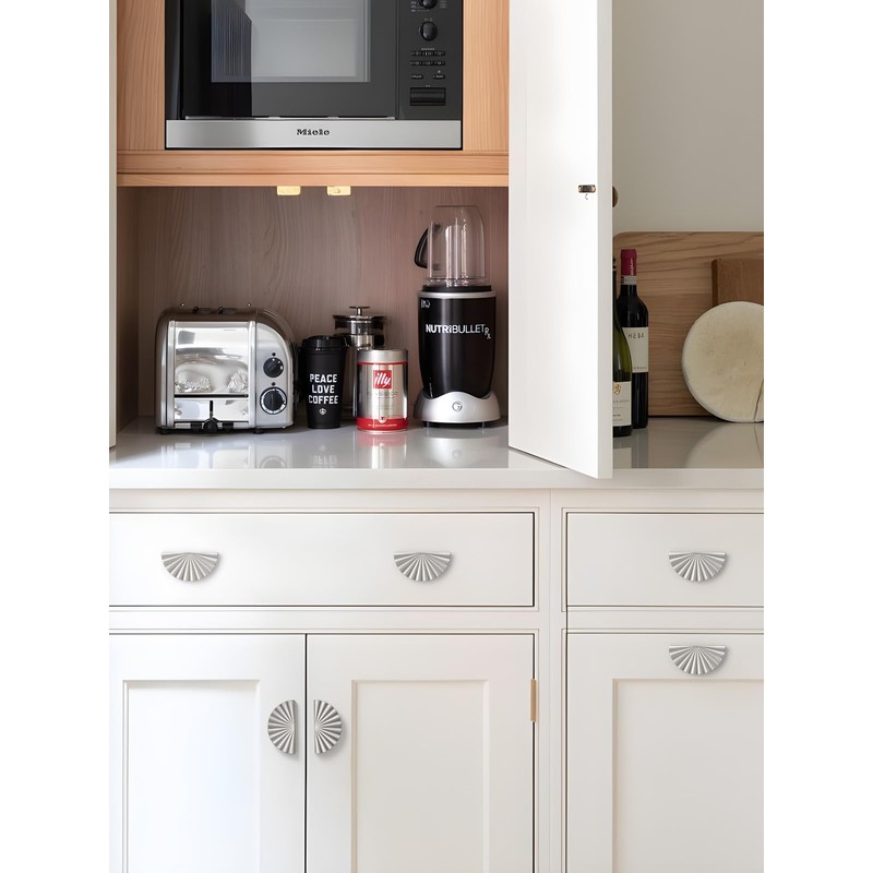 JIASENBAO 5 Pack Brushed Nickel Cabinet Pulls 3" Hole Center