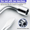 UHANBUT 17mm Car Spare Tire Lug Wrench, L Type Automotive