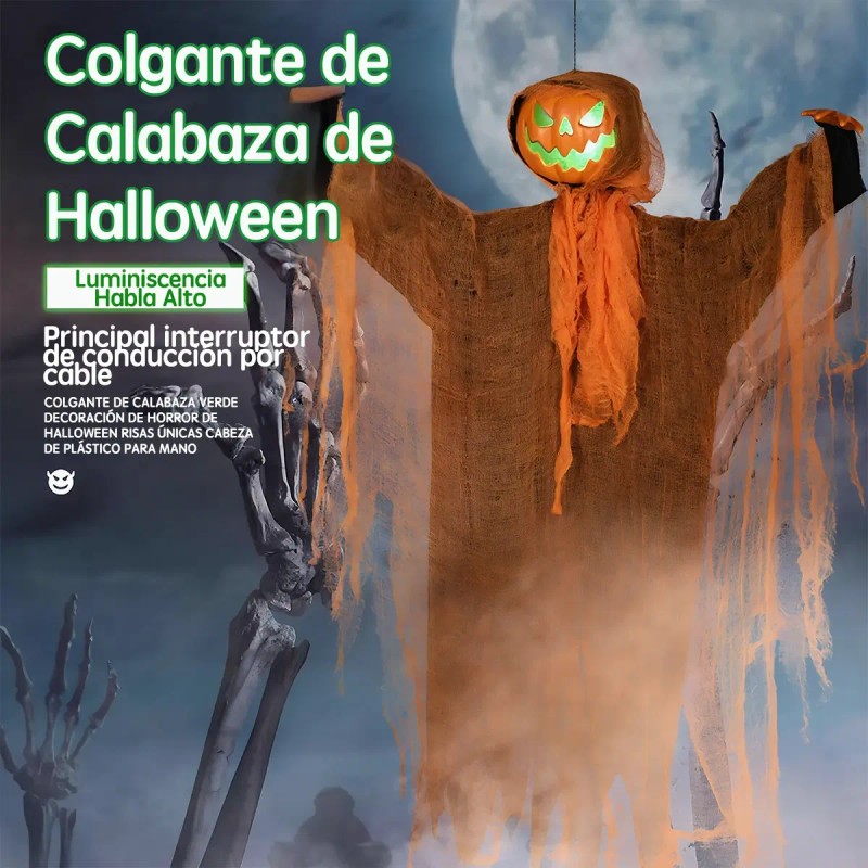 Fantasmas Colgante Luz Sonido Halloween Decoracion Exterior