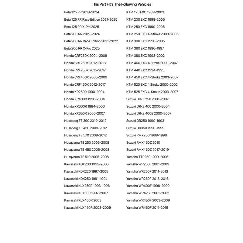 Tusk Enduro Lighting Kit Replacement Wire Harness For SUZUKI DR-Z