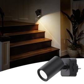 LOHAS-LED Nachtlicht Steckdose mit Dämmerungssensor, 2 Stück Dimmbares Nachtlicht, 3000K WarmWeiß, Modernes Steckdosenlicht für Flure, Schlafzimmer, Küchen, Badezimmer, Wohnzimmer