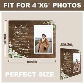 TiTkaiVi Sympathy gift, Loss of Father Sympathy Gift Memorial Gifts for Loss of Dad Picture Frame, Bereavement Gifts Ideas in Memory of Loved One Gifts, Display 4x6