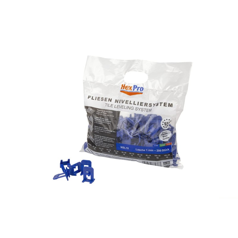 HexPro Tile Levelling System 1 mm 1.5 mm 2 mm