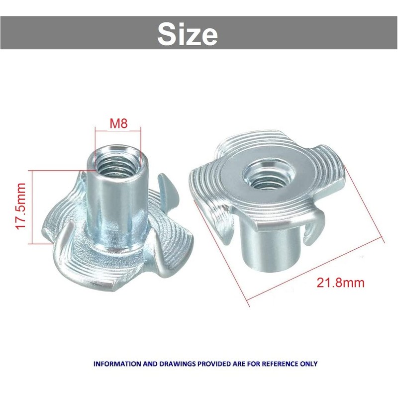 TERF® M8 (8mm) X 17.5mm Steel 4 - Pronged Tee