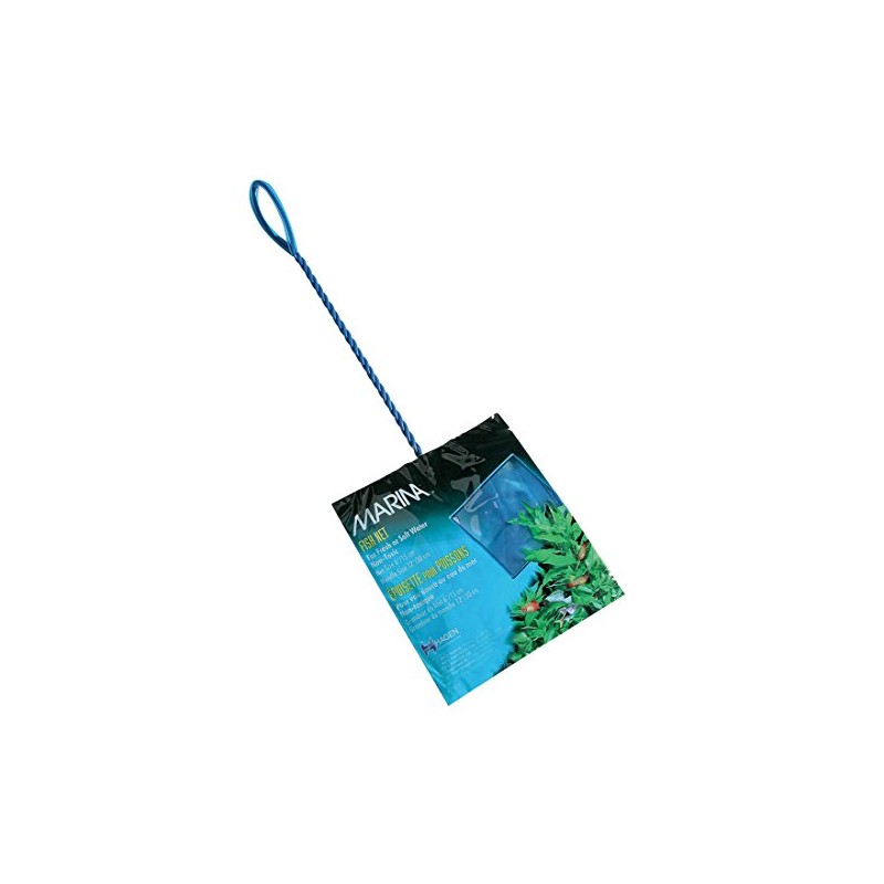 Marina 6-Inch Blue Fine Nylon Net with 12-Inch Handle, Aquarium