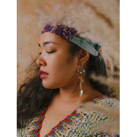 MINACHI Dream Catcher Earrings, Bohemian Hippie Style, Leaf Charms, Feather Earrings, Summer Jewelry for Women