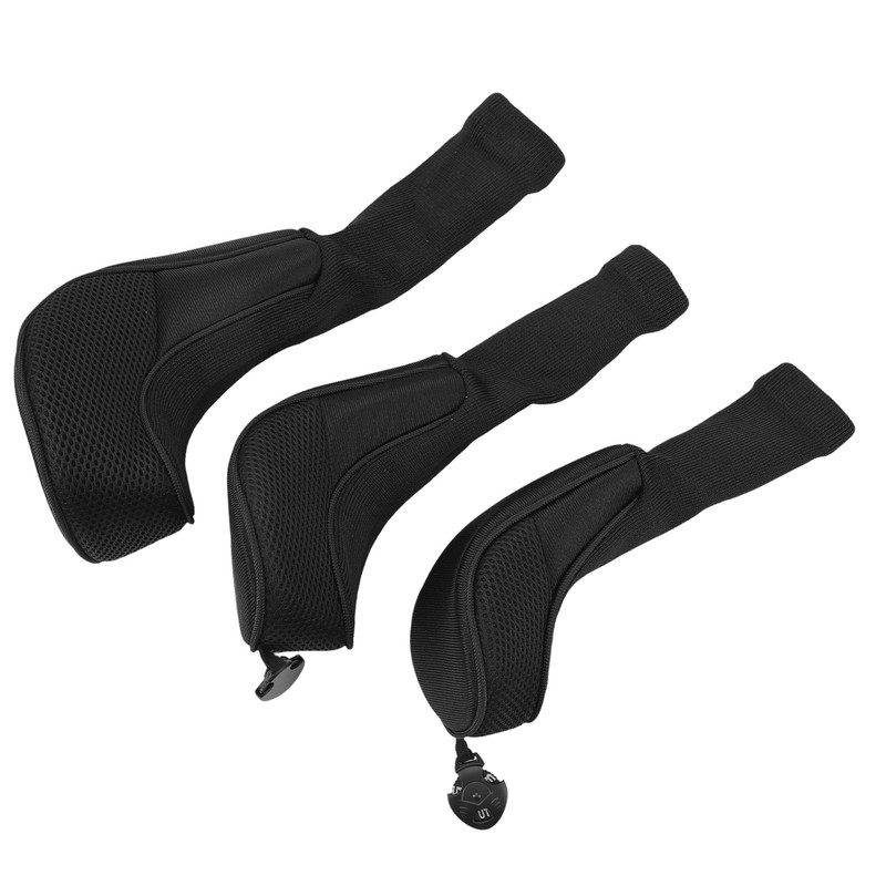3Pcs Golf Club Head Covers 1 3/5 UT Breathable Mesh