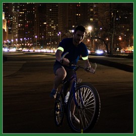 Motoforti 8pcs Reflective Bands for Arm Reflective Armbands High Visibility Night Cycling Riding Reflector Tape Straps Bracelet Green Long-Lasting