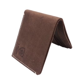 J. Wilson London RFID Blocking Protection Genuine Leather Mens Wallet with Zip Coin Pocket Gift Boxed (Distressed Brown - Slim - 3)